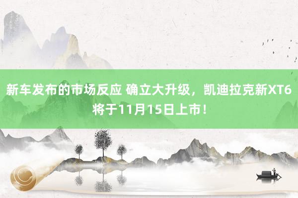 新车发布的市场反应 确立大升级，凯迪拉克新XT6将于11月15日上市！