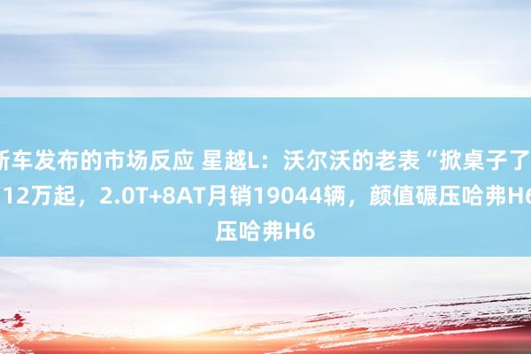 新车发布的市场反应 星越L：沃尔沃的老表“掀桌子了”,12万起，2.0T+8AT月销19044辆，颜值碾压哈弗H6