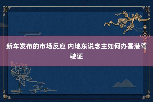 新车发布的市场反应 内地东说念主如何办香港驾驶证