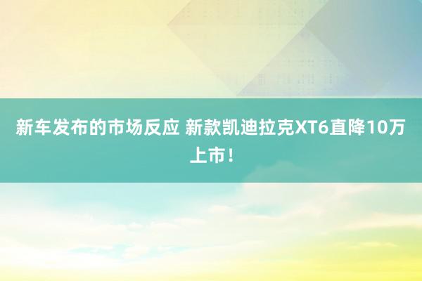 新车发布的市场反应 新款凯迪拉克XT6直降10万上市！