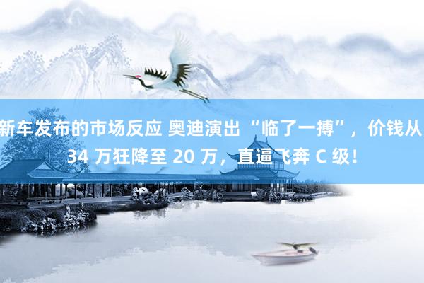 新车发布的市场反应 奥迪演出 “临了一搏”，价钱从 34 万狂降至 20 万，直逼飞奔 C 级！