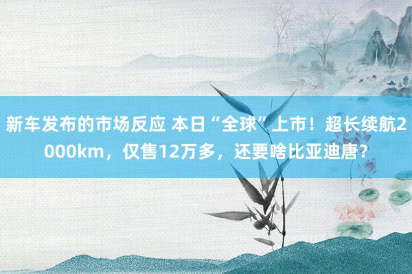 新车发布的市场反应 本日“全球”上市！超长续航2000km，仅售12万多，还要啥比亚迪唐？