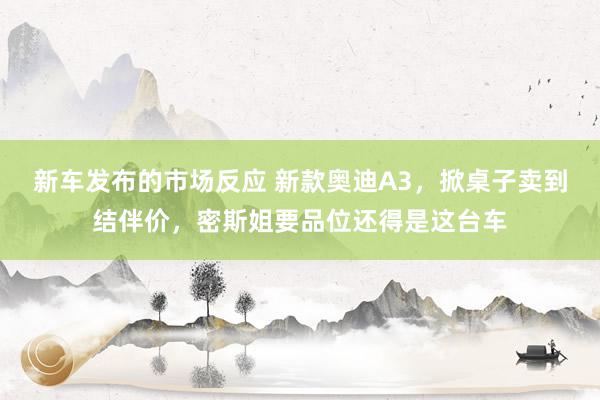 新车发布的市场反应 新款奥迪A3，掀桌子卖到结伴价，密斯姐要品位还得是这台车