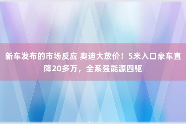 新车发布的市场反应 奥迪大放价！5米入口豪车直降20多万，全系强能源四驱