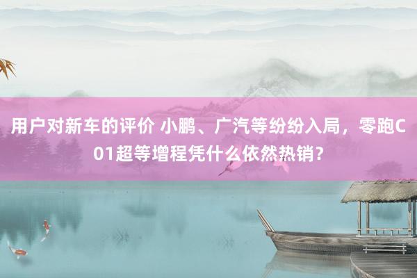 用户对新车的评价 小鹏、广汽等纷纷入局，零跑C01超等增程凭什么依然热销？