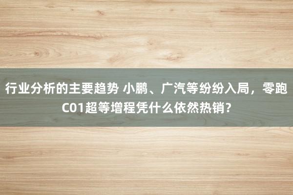 行业分析的主要趋势 小鹏、广汽等纷纷入局，零跑C01超等增程凭什么依然热销？