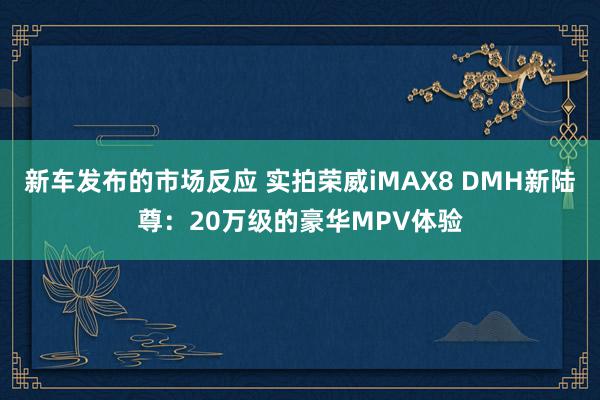 新车发布的市场反应 实拍荣威iMAX8 DMH新陆尊：20万级的豪华MPV体验