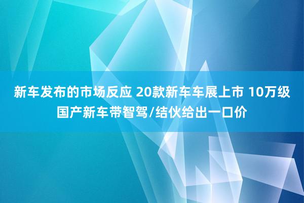 新车发布的市场反应 20款新车车展上市 10万级国产新车带智驾/结伙给出一口价