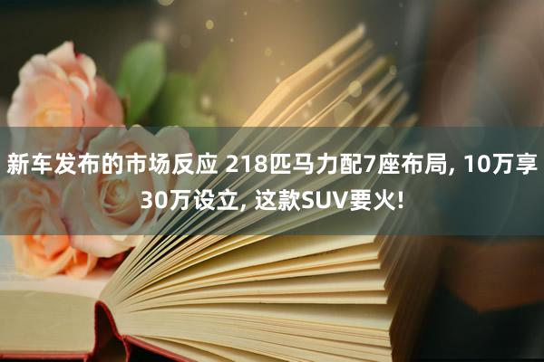 新车发布的市场反应 218匹马力配7座布局, 10万享30万