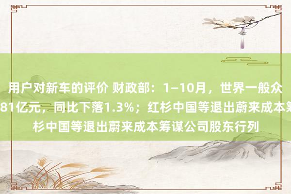 用户对新车的评价 财政部：1—10月，世界一般众人预算收入184981亿元，同比下落1.3%；红杉中国等退出蔚来成本筹谋公司股东行列