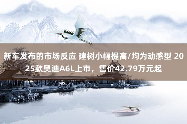 新车发布的市场反应 建树小幅提高/均为动感型 2025款奥迪A6L上市，售价42.79万元起